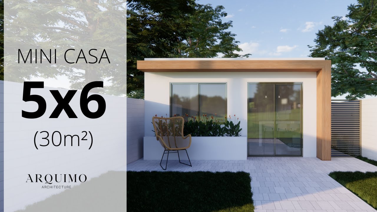 Plano de Casa 5X6 | Com 2 Quartos | Mini Casa 30 M²| 5X6 HOUSE (30 SQM)| Small House Design Idea