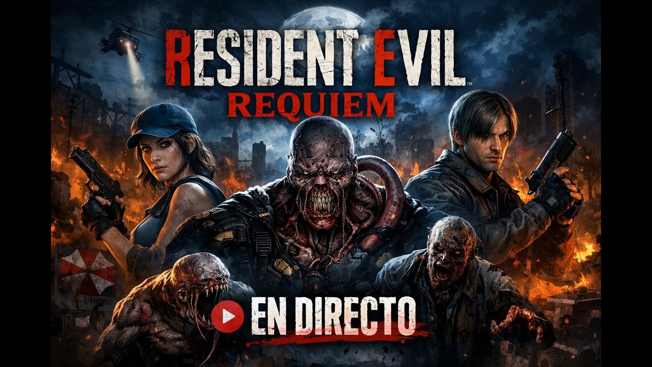 JUGANDO RESIDENT EVIL REQUIEM den like :D
