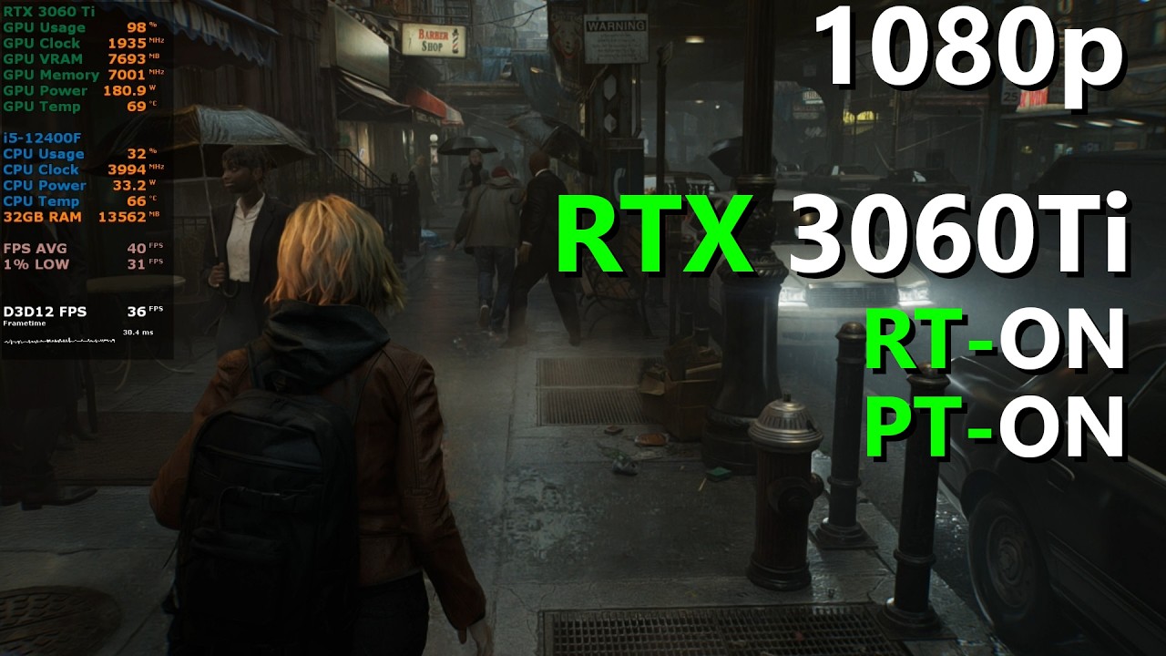 Resident Evil Requiem (Ray Tracing & Path Tracing Test)  | RTX 3060 Ti | 1080p
