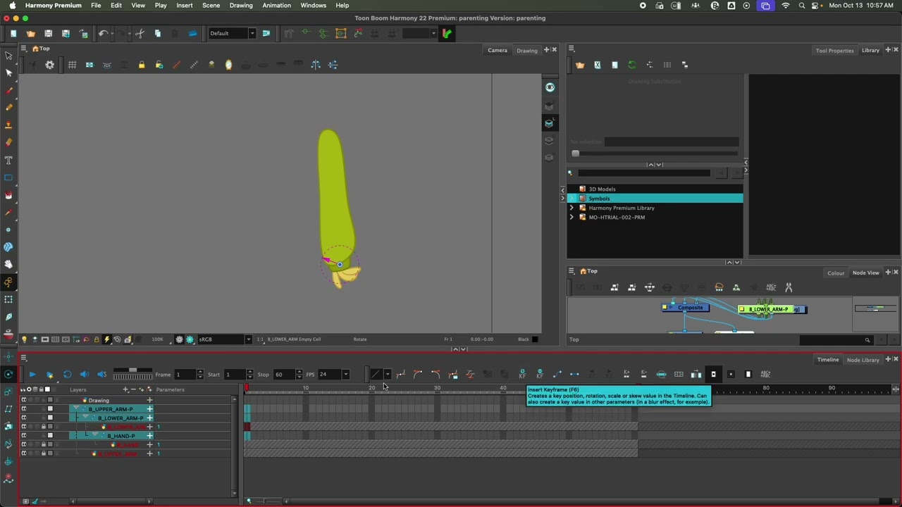 Toon Boom Harmony 22 - Motion Keyframes on Parented Items