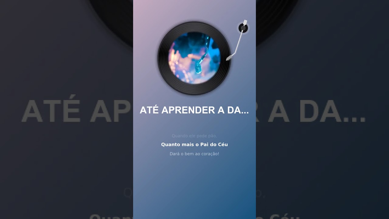 ATÉ APRENDER A DAR #deustemumapalavrapravoce