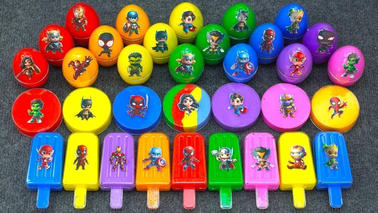 Marvel Superheroes Slime Mixing Fun! Spider-Man, Hulk & Superman in Colorful Clay Play 💥