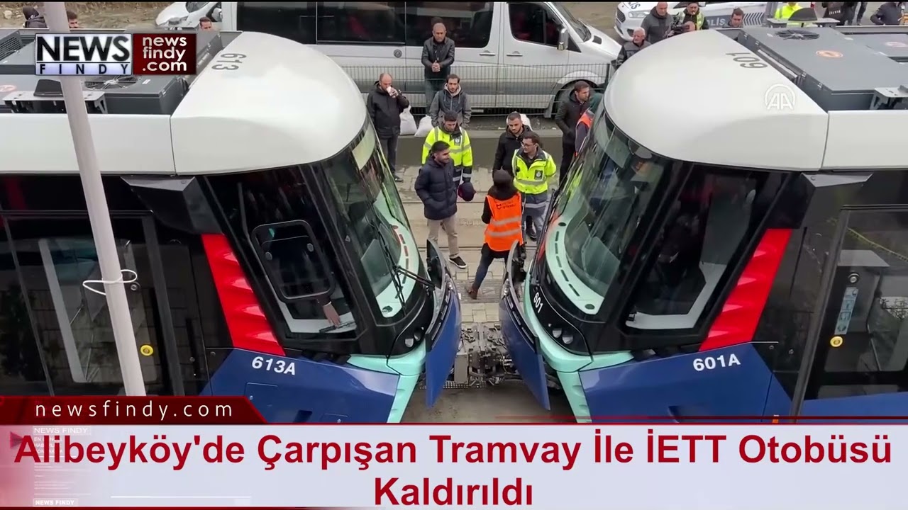 Alibeyköy'de Çarpışan Tramvay İle İETT Otobüsü Kaldırıldı