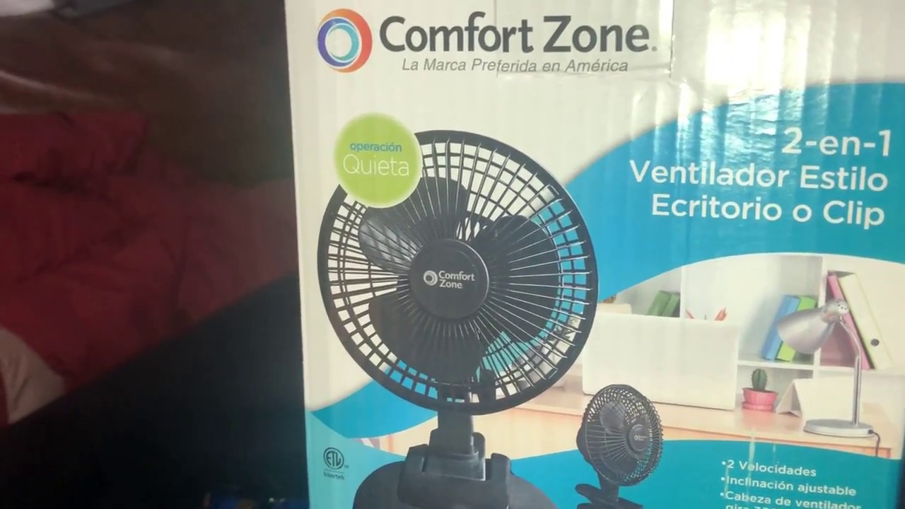 6 inch Comfort Zone desk / clip fan