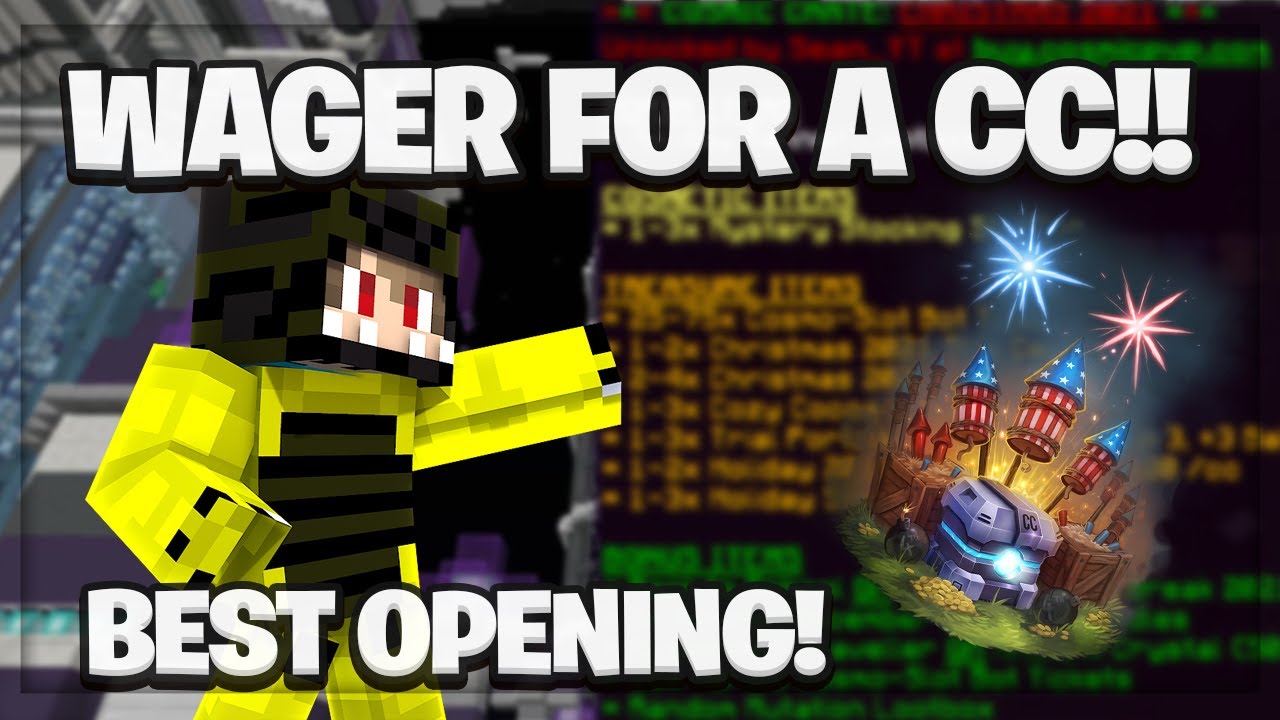 HUGE 1v1 WAGER FOR A COSMIC CRATE!!!! (TURNS INTO BEST OPENING EVER!!) PART 1/2 | CosmicPVP Factions