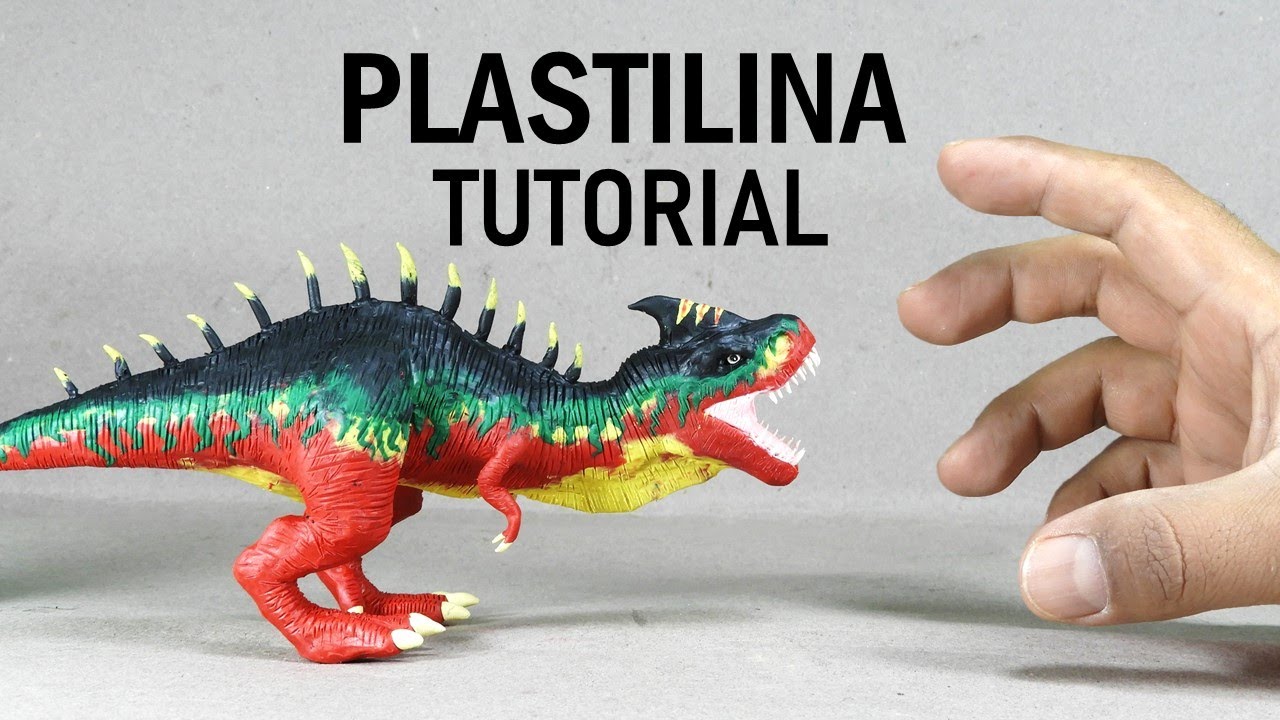 Como hacer un DINOSAURIO GIGANOTOSAURUS de Plastilina paso a paso - Mi mundo de Plastilina