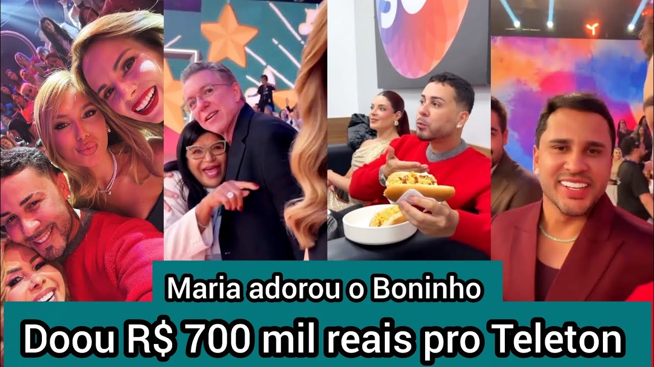 Carlinhos Maia entrou no palco do Teleton com Maria e terminou doando R$ 700 mil reais 