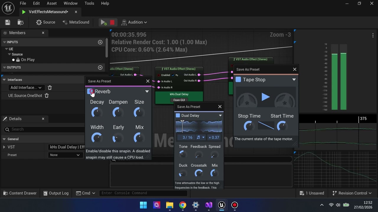 Unreal Engine 5 VST 3 Effect Chains &mdash; Real-Time DSP with VST Audio