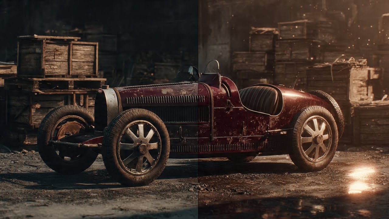 ASMR Car Restoration Full Rebuild of Maroon Bugatti Type 35 1927 Abandoned Condition to Looking New
