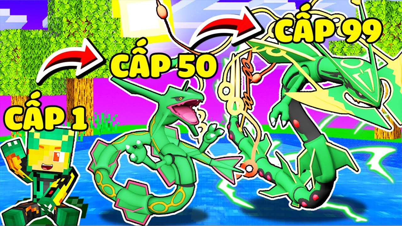 JACK BABY DRAGON RAYQUAZA LEVEL 1 EVOLVES INTO DRAGON RAYQUAZA MEGA LEVEL 99 IN MINECRAFT*JACK PO...