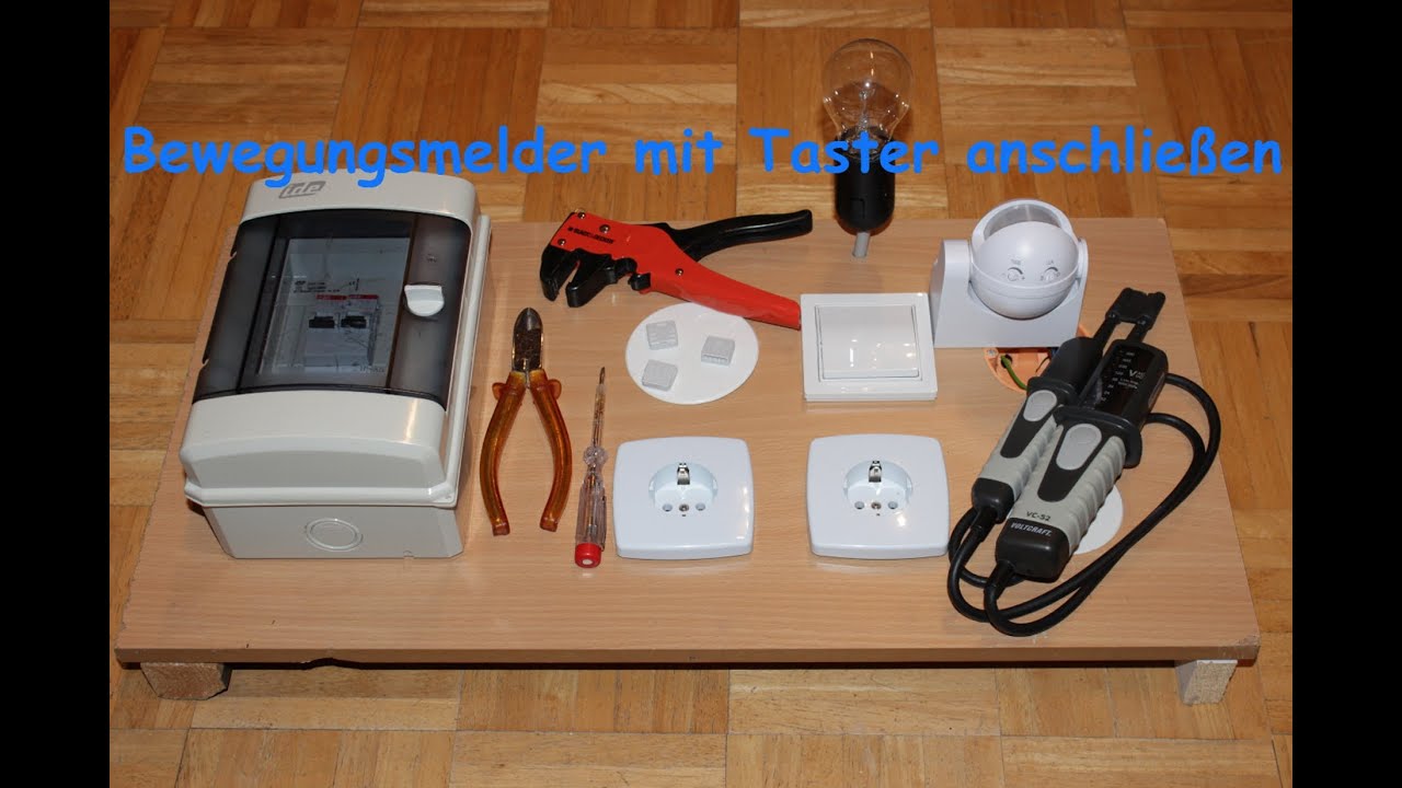 Bewegungsmelder mit Taster anschließen