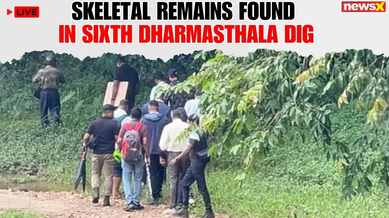 Dharmasthala News LIVE | Skeletal Remains Found at Site After SIT's Sixth Excavation Attempt