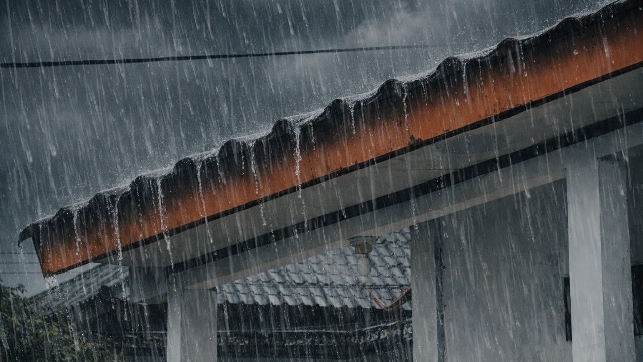 Deep relaxation with heavy rain sounds for sleep