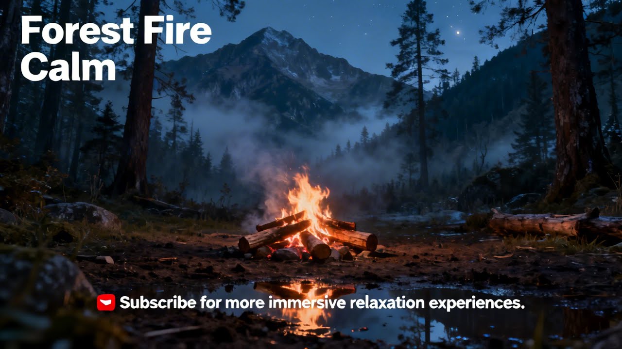 8 Hours of CAMPFIRE Bliss in a Quiet Mountain Forest