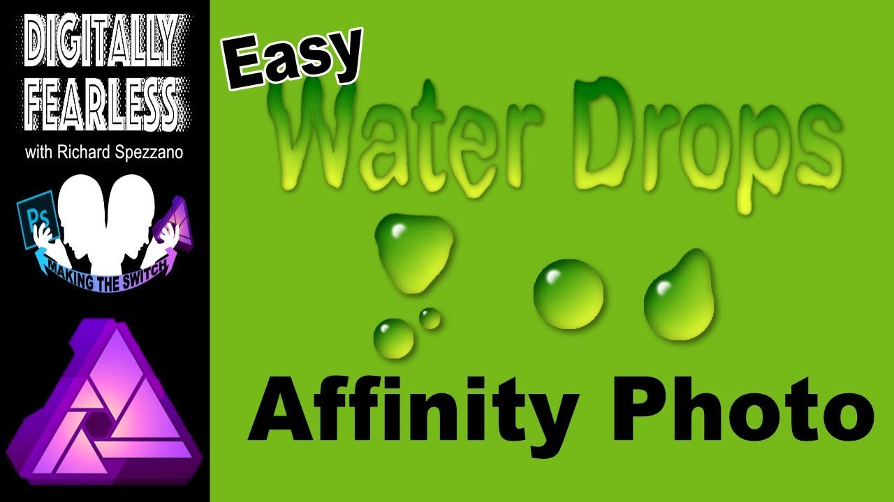 Water drops a quick and easy Affinity Photo tutorial.