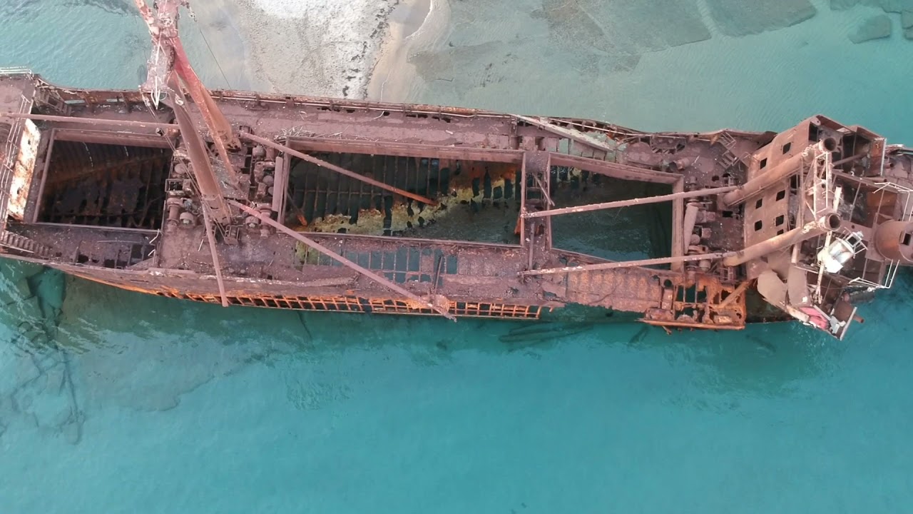 The Dimitrios shipwreck on Valtaki beach, near Gythio