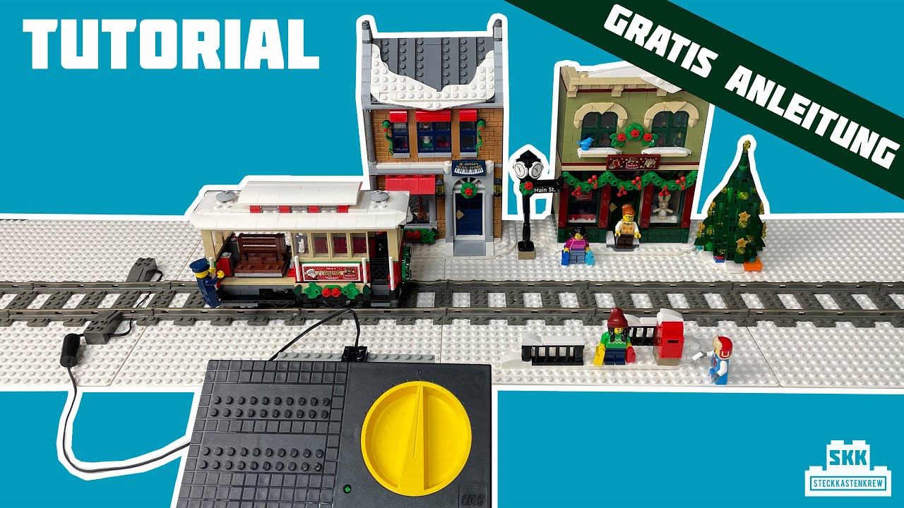 Motorisierung + Umbau-Anleitung auf 9-Volt: LEGO® 10308 auf stromführenden Schienen [Tutorial]