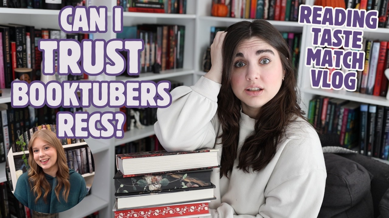 finding booktubers to get the best book recs from 📚 reading taste match vlog with @MelLenoreReads