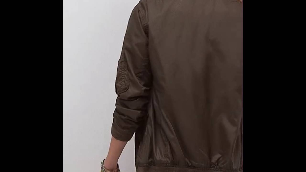 Denim & Supply By Ralph Lauren Longline Bomber Jacket With Contrast Lining