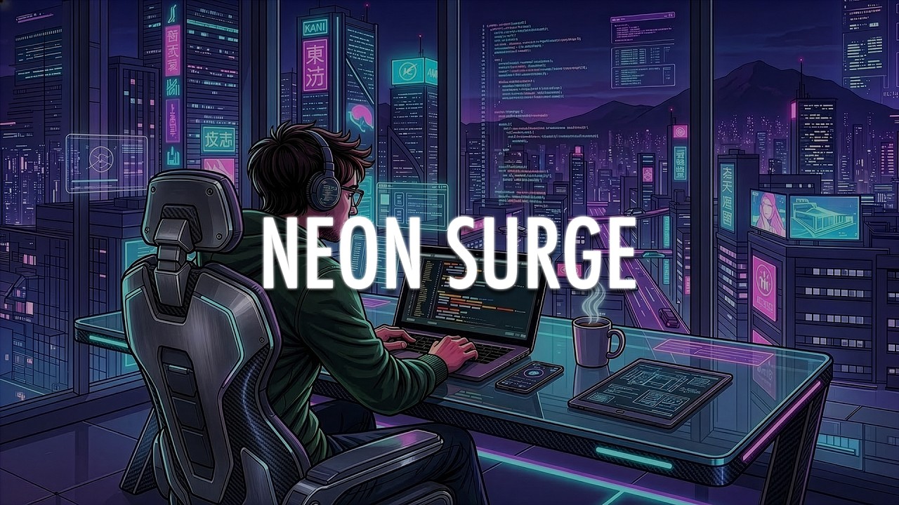 Neon Surge — Synthwave & Cyber-Electro for High-Energy Coding