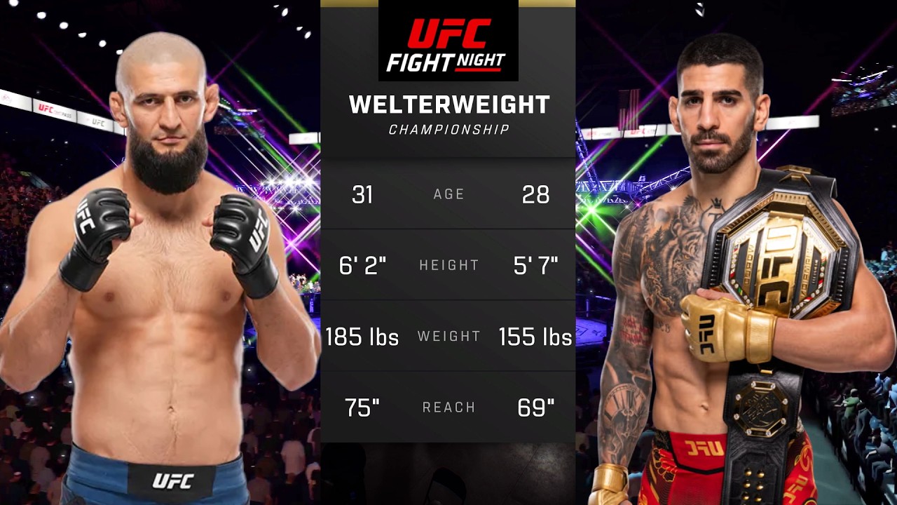 Khamzat Chimaev vs Ilia Topuria Full Fight - UFC 5 Fight Night