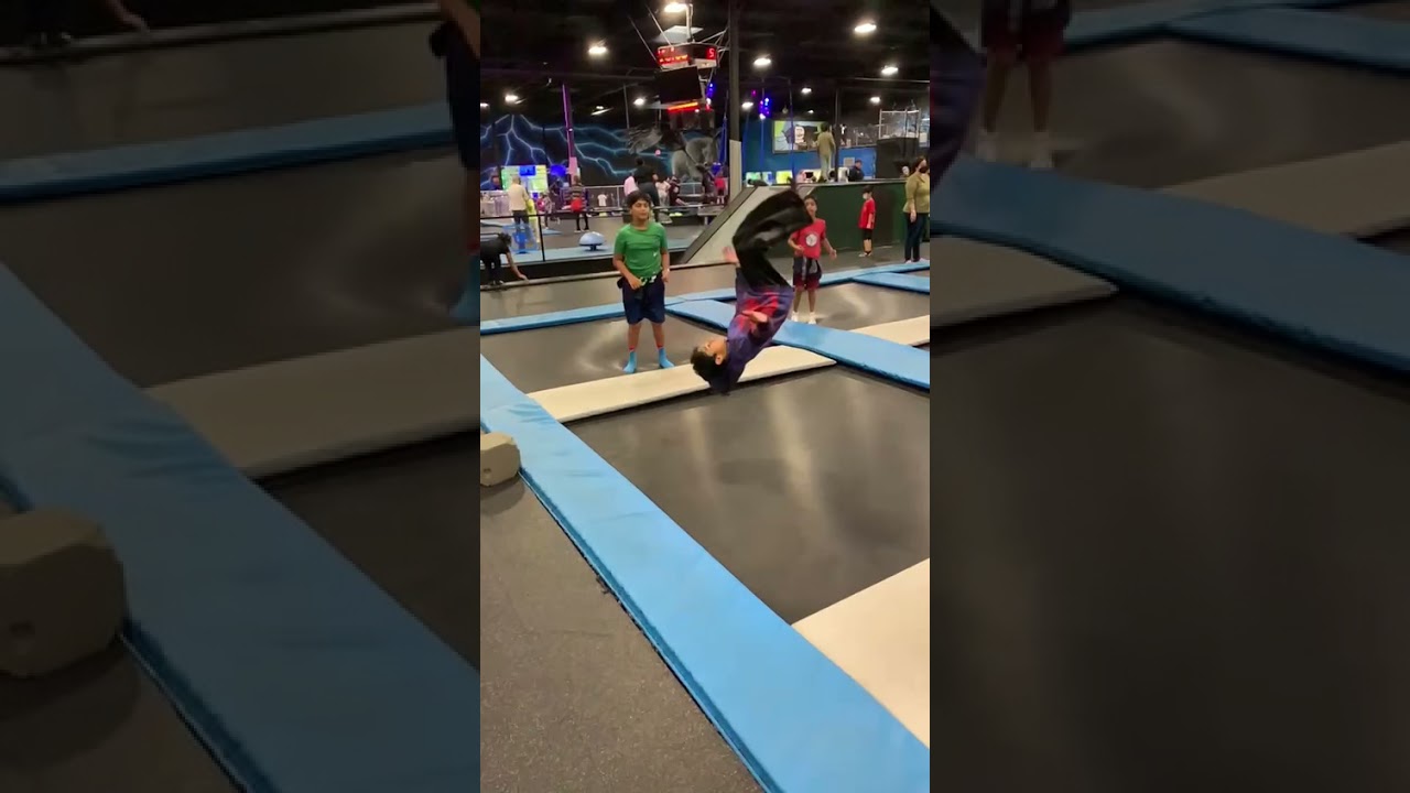 Akhil having flip jump at defy
