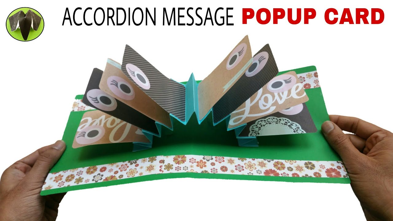 Accordion Message (Master Unique Design) Popup Card - DIY Tutorial - 908