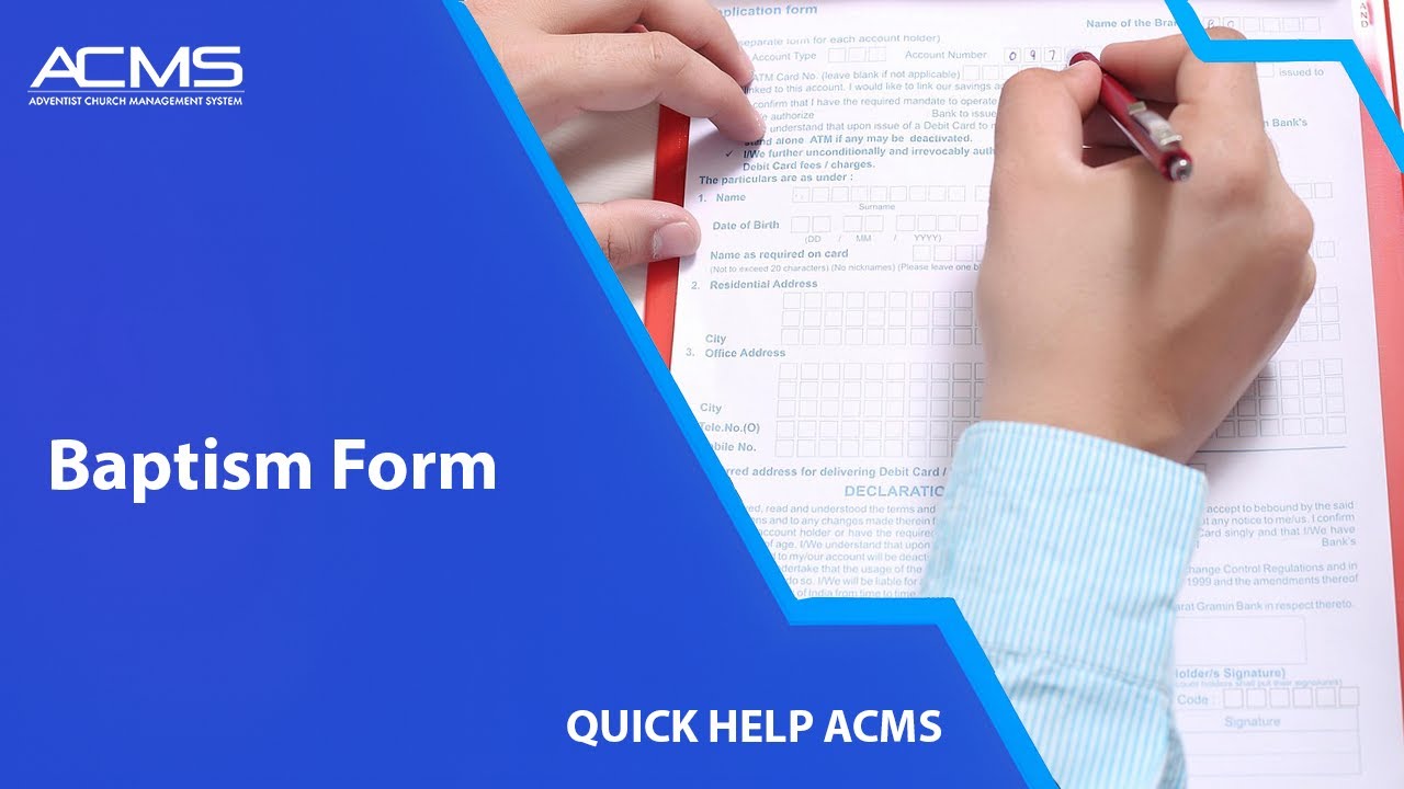 Baptism Form