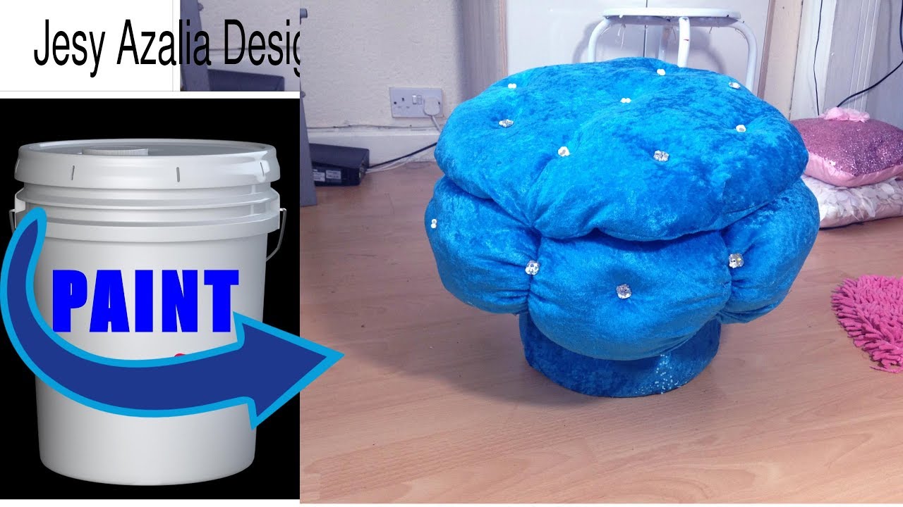 Creative way to Re purpose  .Watch how I made this  puff ottoman.