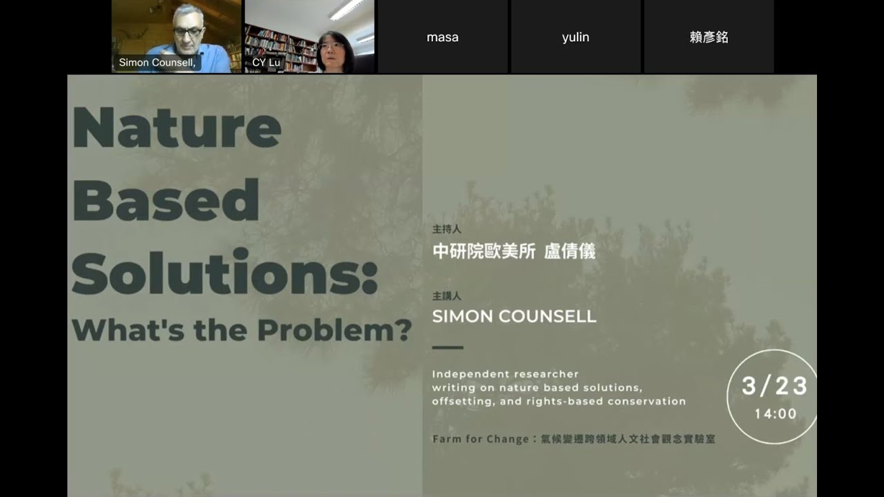 Nature Based Solutions: What's the Problem?  |  Simon Counsell