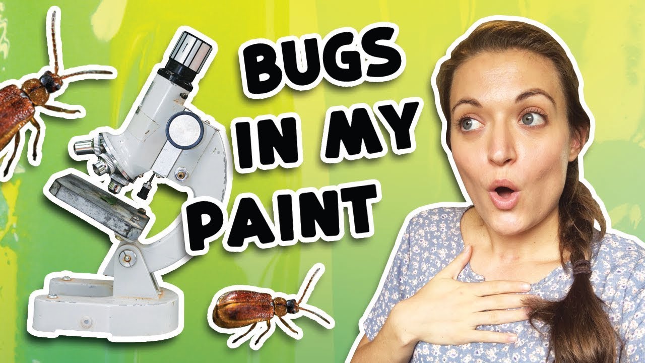 LOOKING AT MY ART SUPPLIES UNDER A MICROSCOPE