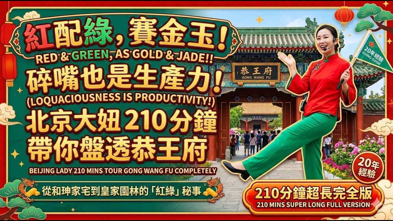 紅配綠，賽金玉！碎嘴也是生產力！北京大妞 210 分鐘帶你盤透恭王府：從和珅家宅到皇家園林的「紅綠」秘事