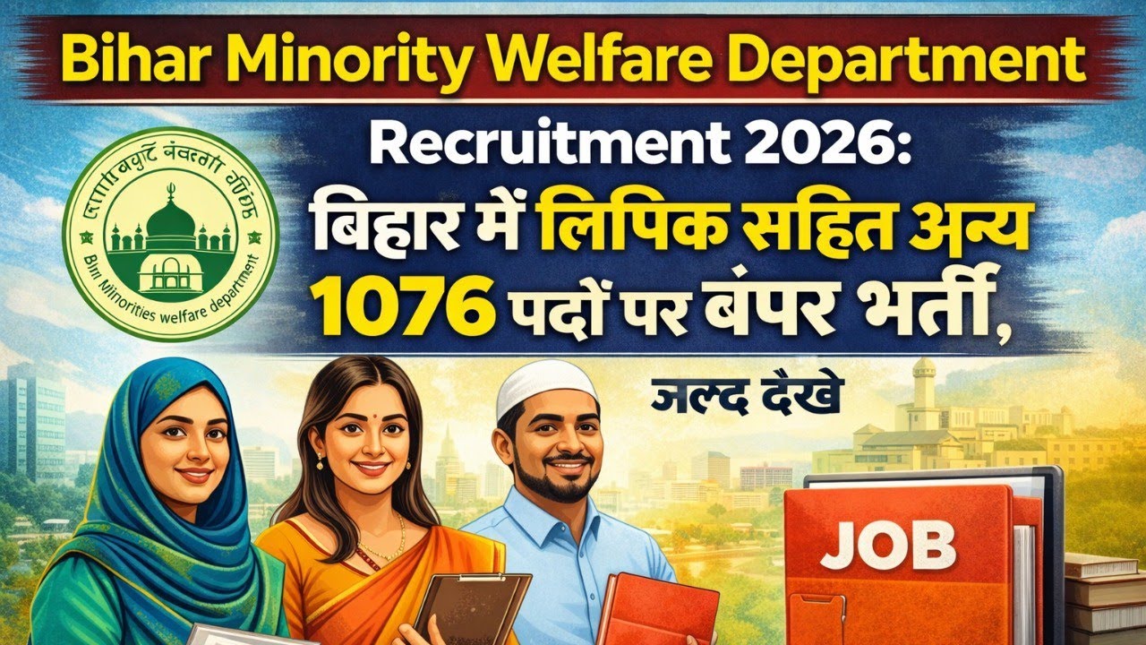 Bihar Minority Welfare Department Recruitment 2026: Bihar Minority Welfare Department Apply Online