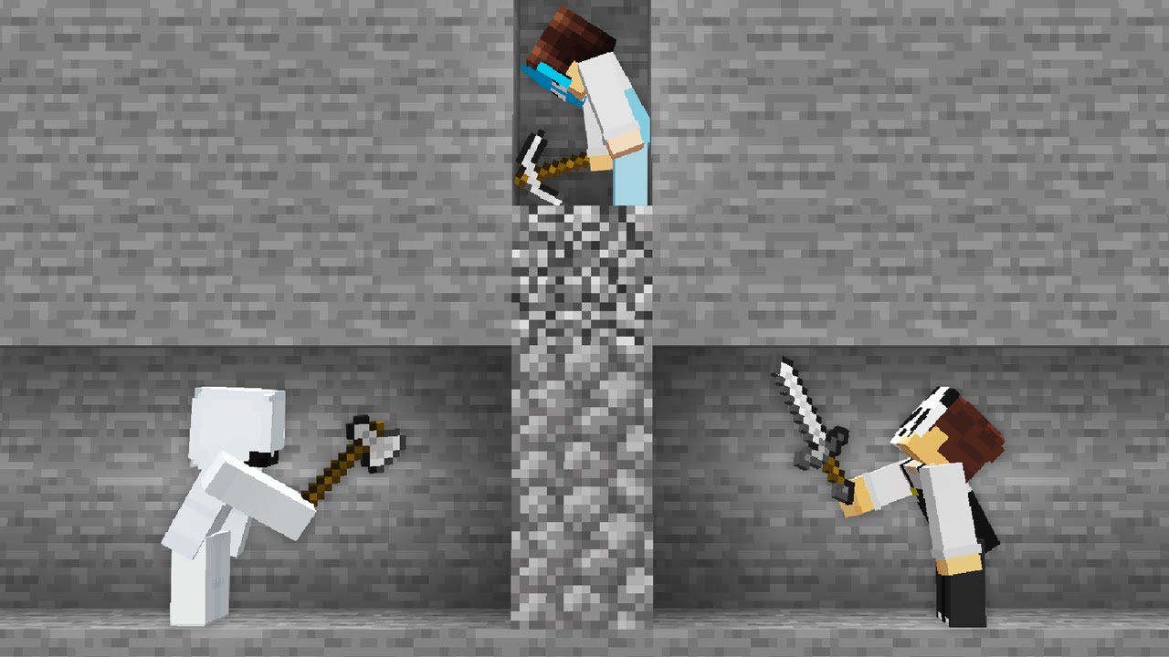 Minecraft Manhunt 1v1v1 (RACE)