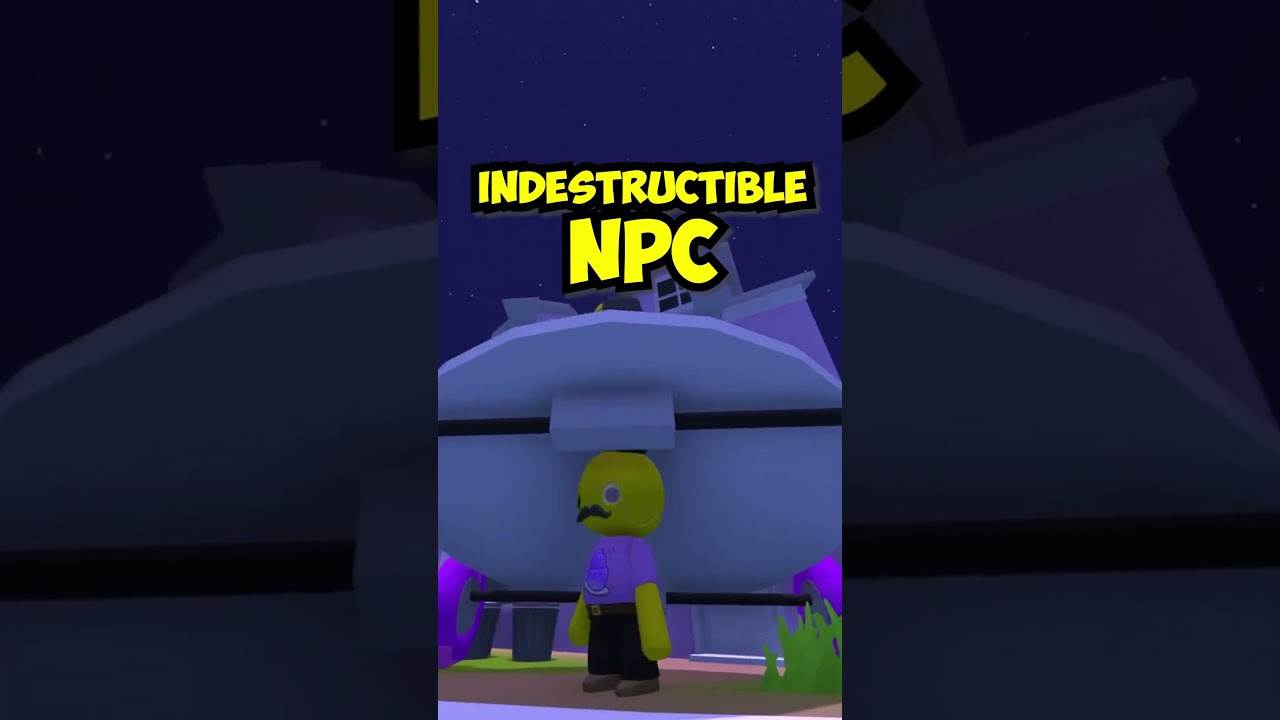 Helicopter INSTANTLY Explodes 💥 on the Indestructible NPC 🙋&zwj;♂️ Wobbly Life #shorts