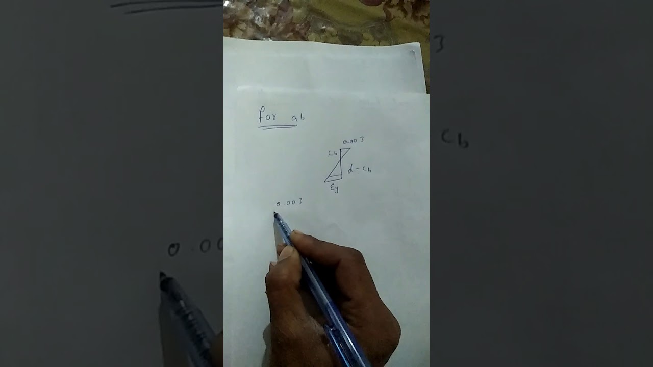 Derivation of balanced steel ratio in design of concrete structure