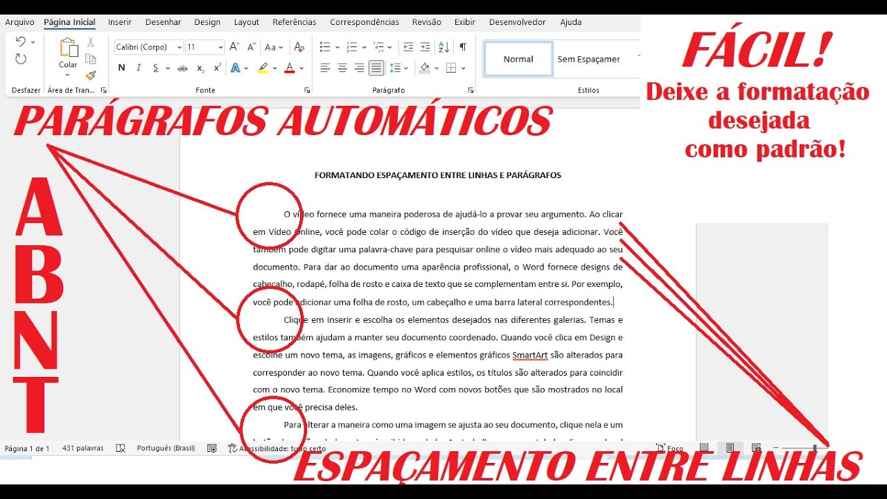 Word - Formatar Parágrafos, Espaçamento entre Linhas Normas ABNT - Atualizado 2025