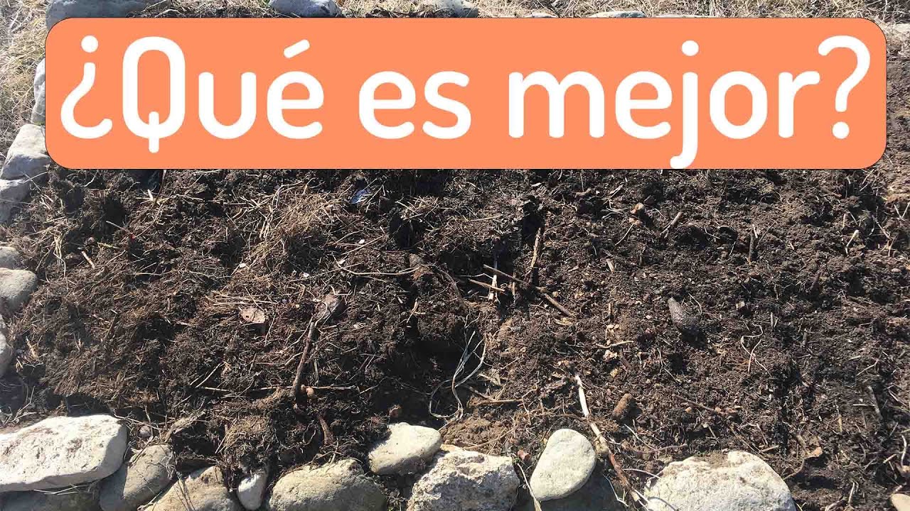 Acolchar con compost /abonar con compost