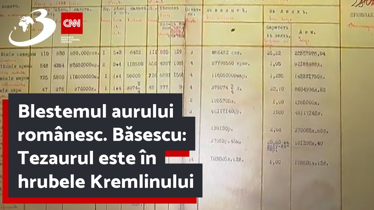 Blestemul aurului românesc. Băsescu: Tezaurul este în hrubele Kremlinului