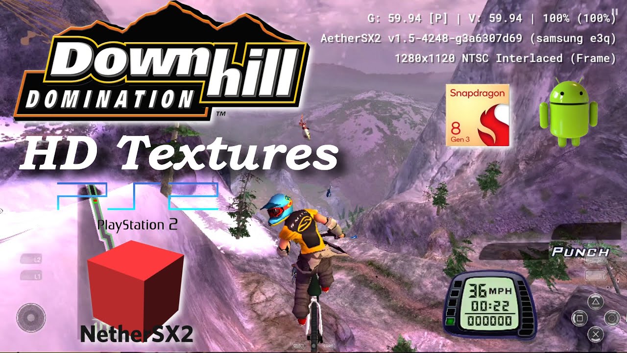 Downhill Domination ~HD Remastered Textures 60FPS |  Nethersx2 ( AetherSX2 ) | Snapdragon 8 Gen 3