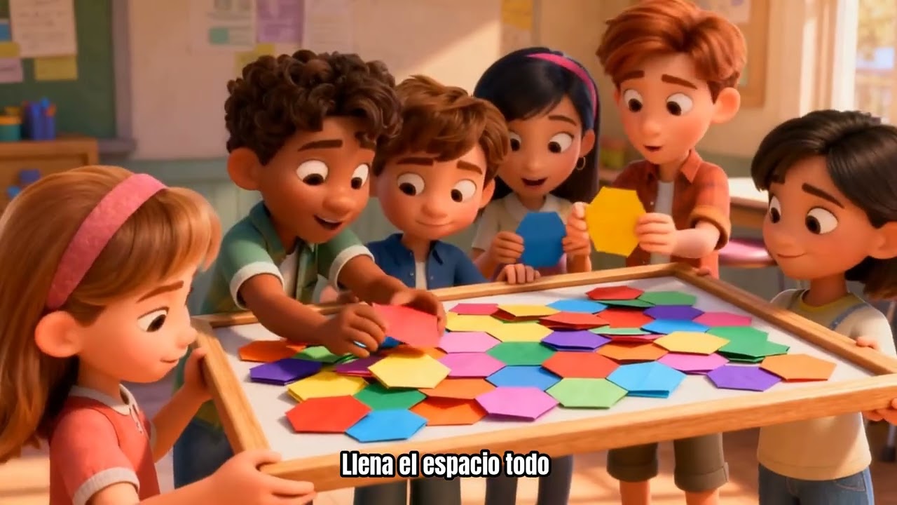 Aprendiendo la forma del hexágono | Aprendiendo formas | Canciones infantiles educativas