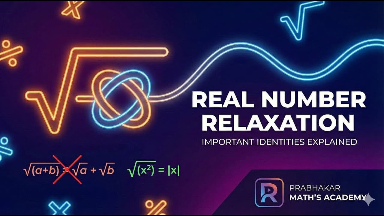 Real Numbers: Square Root Identities Explained | Prabhakar Math's Academy