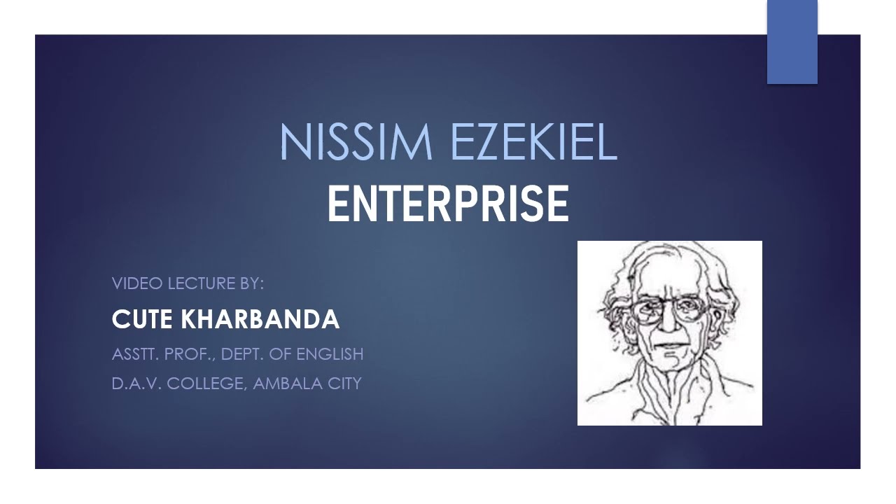 ENTERPRISE by Nissim ezekiel | Line by Line Analysis | Poem