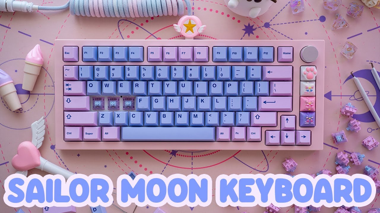 Sailor Moon Keyboard // Next Time 75 + Unicorn Switches