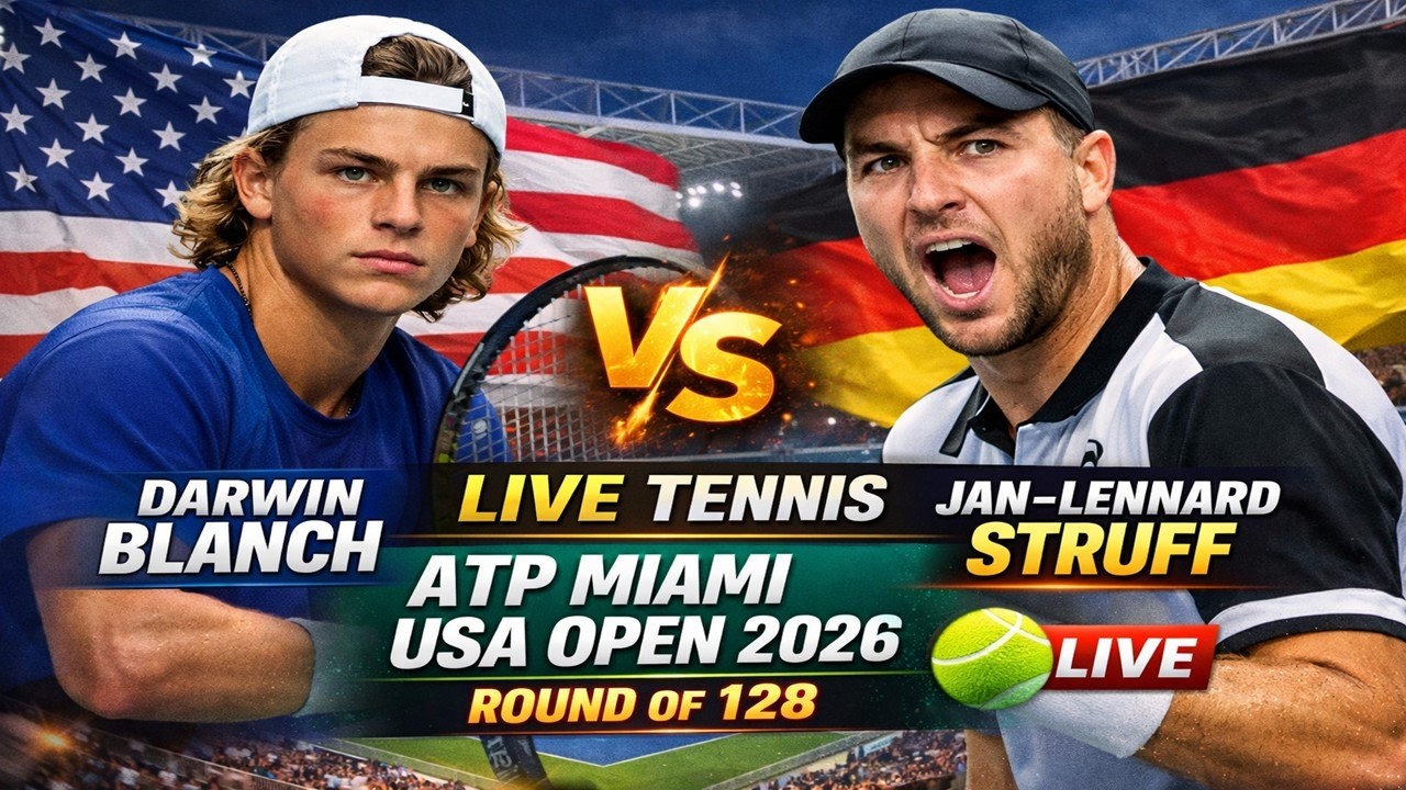 Darwin Blanch vs Jan-Lennard Struff 🎾LIVE TENNIS ATP MIAMI USA OPEN 2026 | Round Of 128