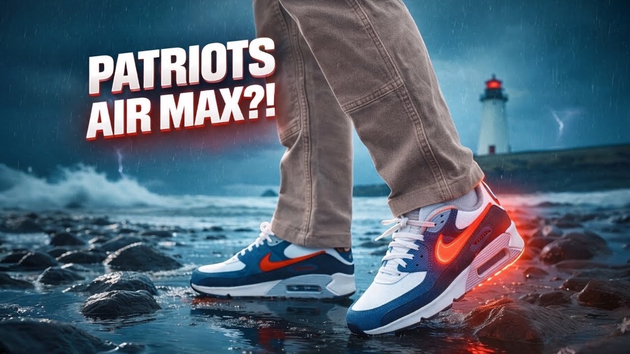 Обзор кроссовок NIKE AIR MAX 90 «NEW ENGLAND PATRIOTS» + на ногах