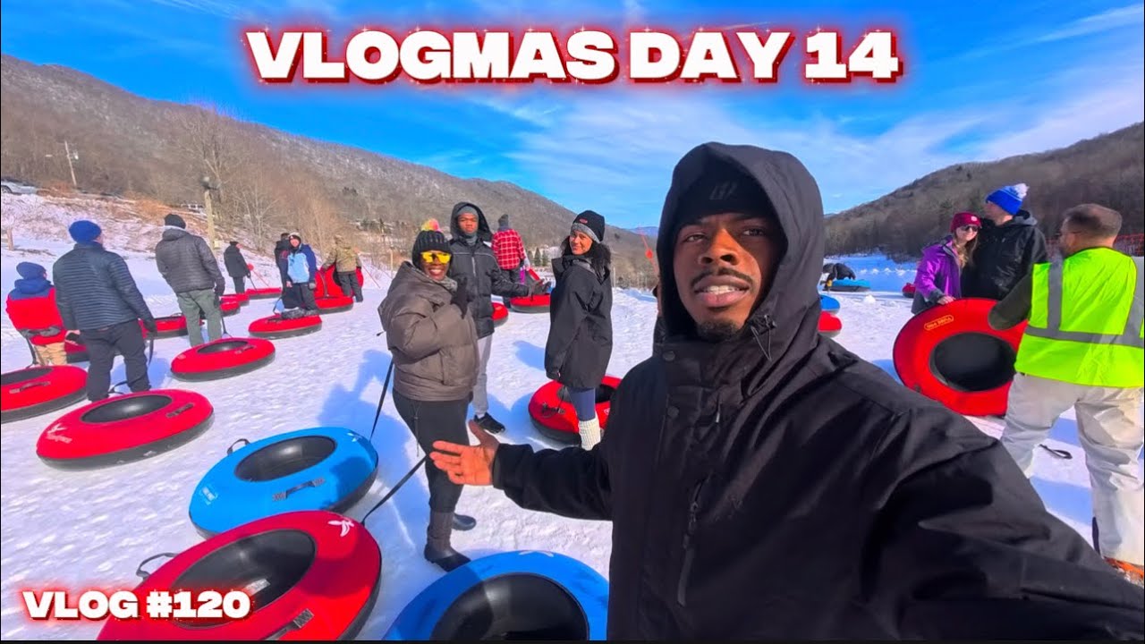Я впервые покаталась с семьей на тюбингах по снегу | Vlogmas, день 14 🎄