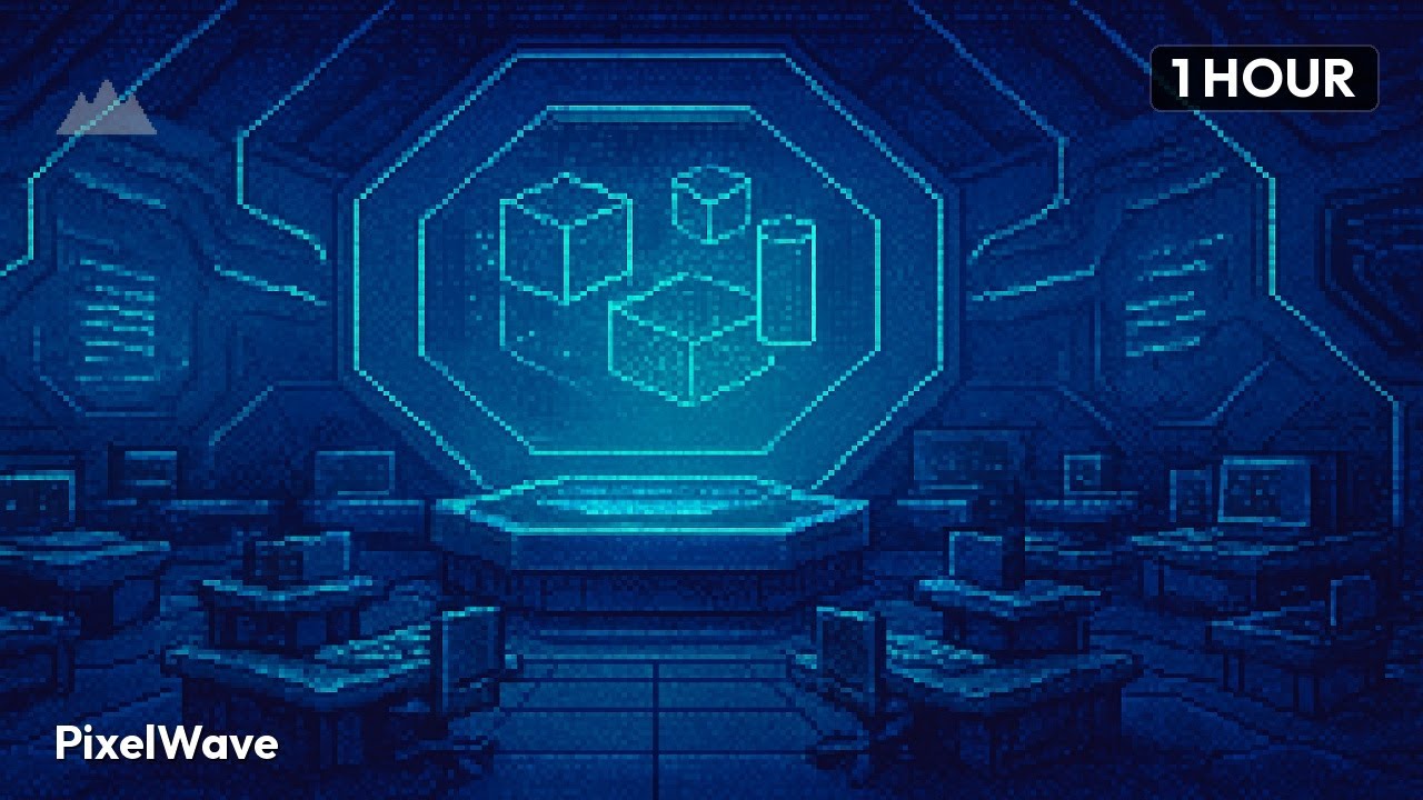 Geometric Tech Incubator | Cyberpunk Coding Synthwave