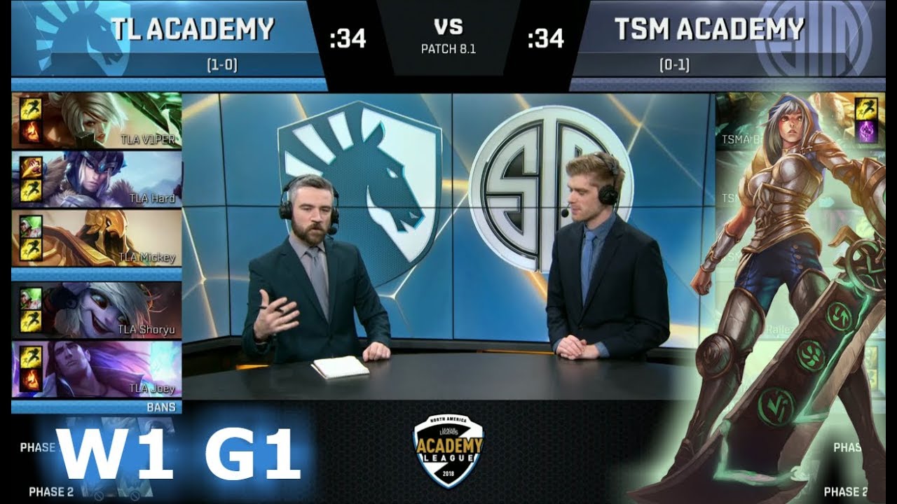 Liquid Academy vs TSM Academy | Week 1 of S8 NA Academy League Spring 2018 | TLA vs TSMA