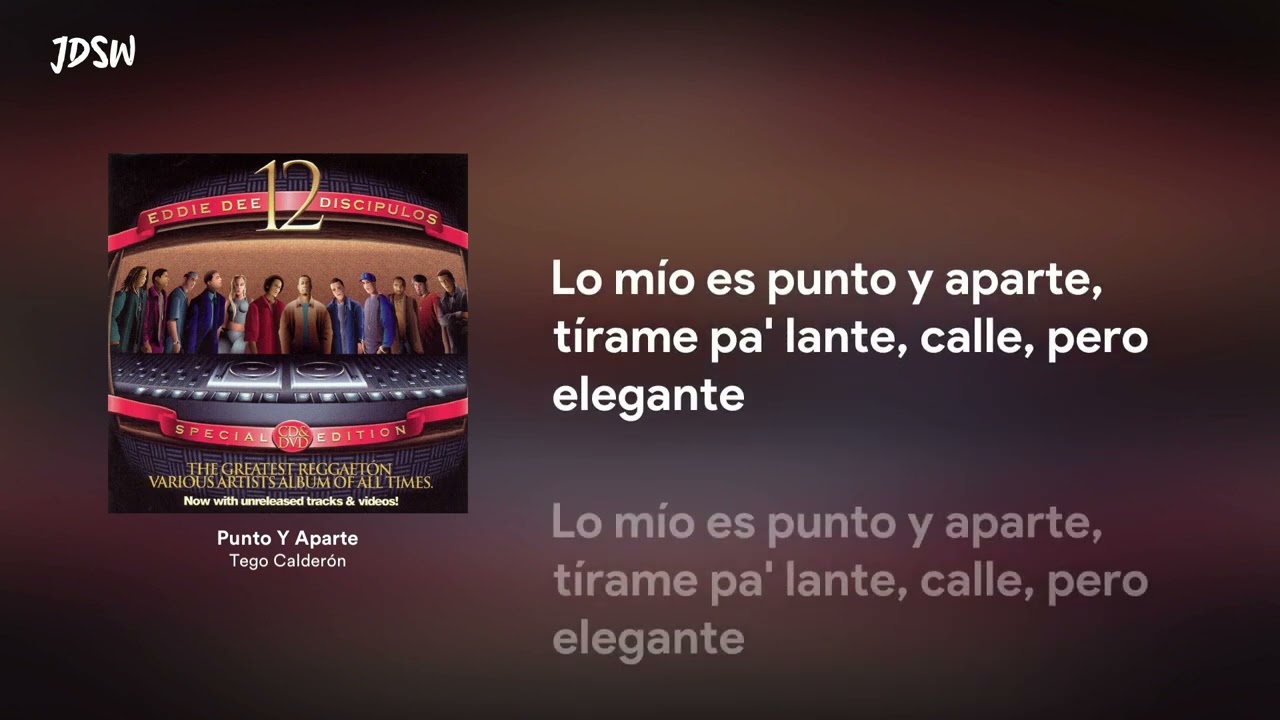 Punto Y Aparte - Tego Calderón [Letra / Lyrics]